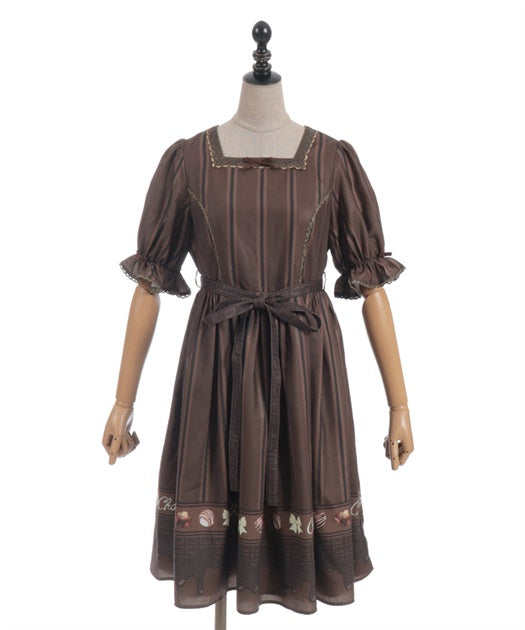 Bonbon Chocolate Pattern Dress (Made to Order)
