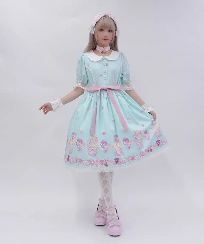 Pansy Cupcake Pattern Dress