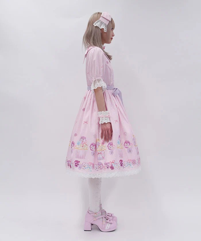 Pansy Cupcake Pattern Dress