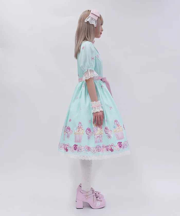 Pansy Cupcake Pattern Dress