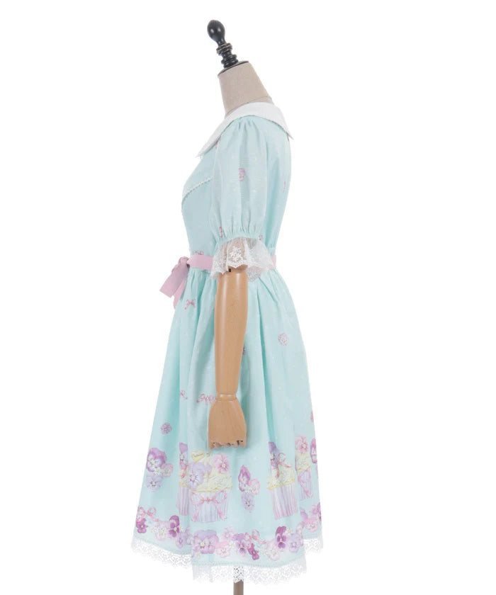 Pansy Cupcake Pattern Dress