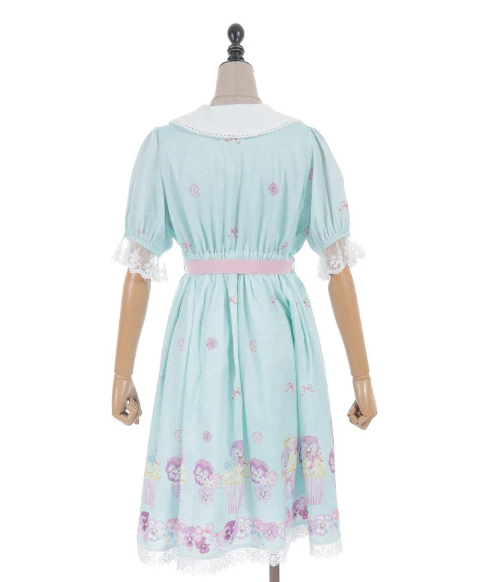 Pansy Cupcake Pattern Dress