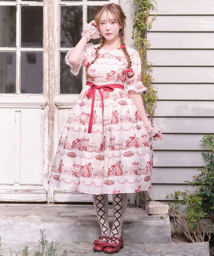 Gingerbread House Pattern Dress