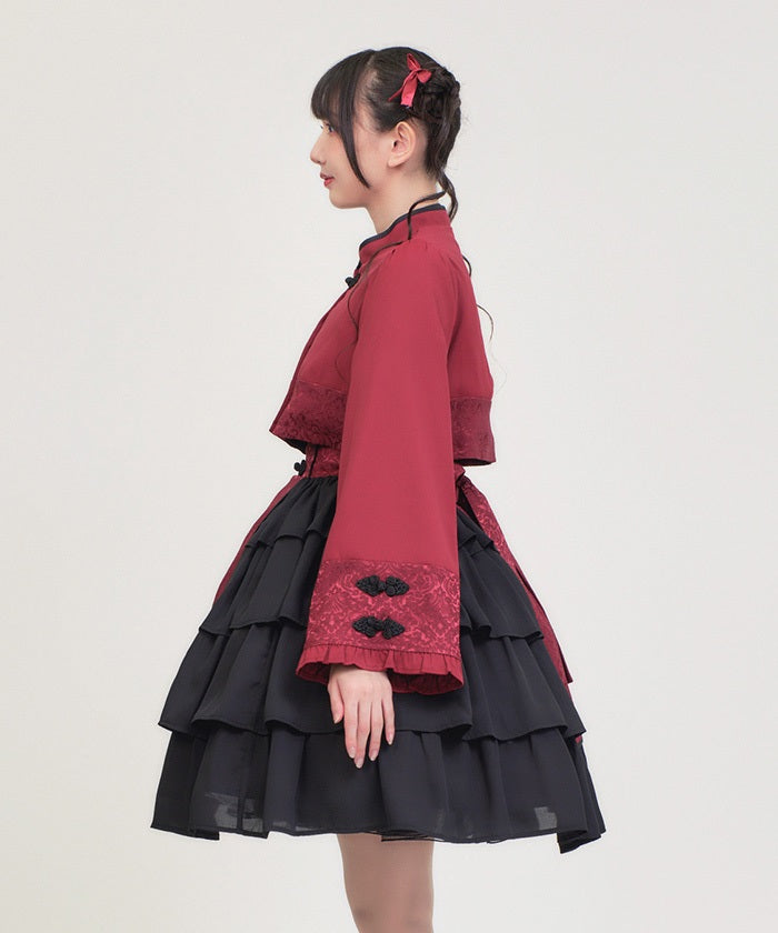 お歳暮 人気 Chinese Button Hearts Harajuku – Bolero トップス