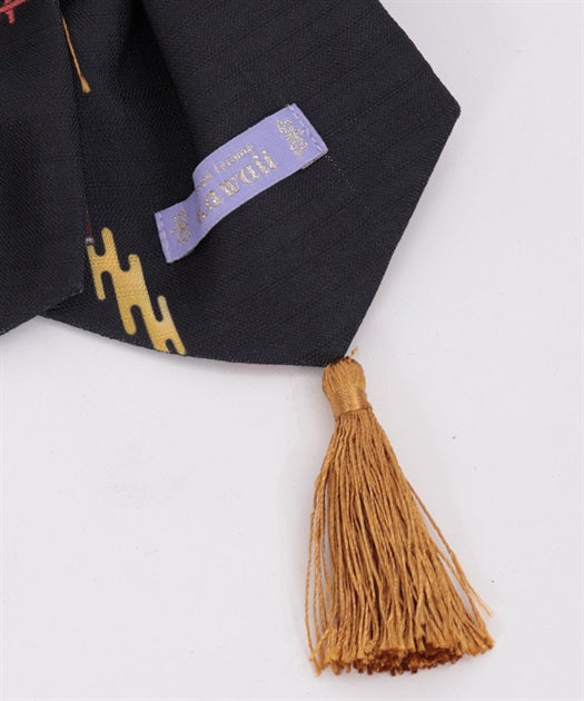 White Foxes of Higan Pattern Ribbon Barrette Clip