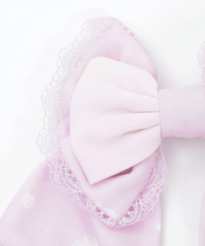 Sakura Pattern Ribbon Barrette Clip