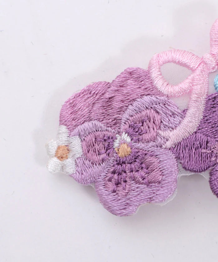 Pansy Embroidery Clip Set