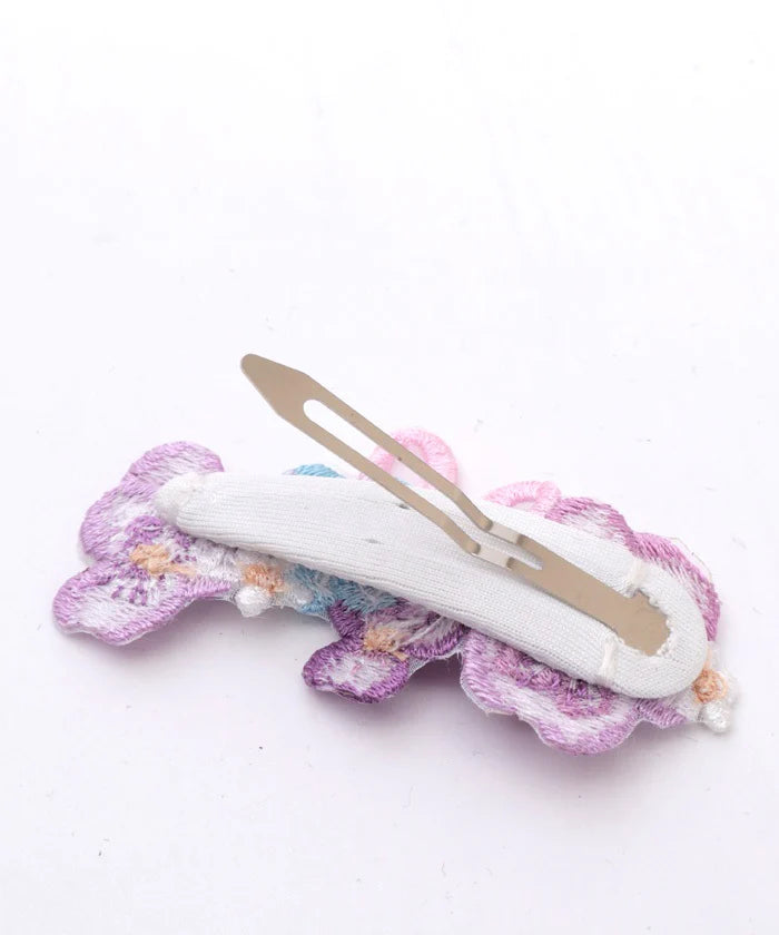 Pansy Embroidery Clip Set