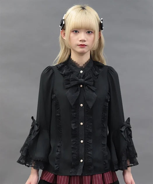 Hime-sleeved 7-minute blouse