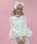 Round Collar Princess Sleeves Blouse