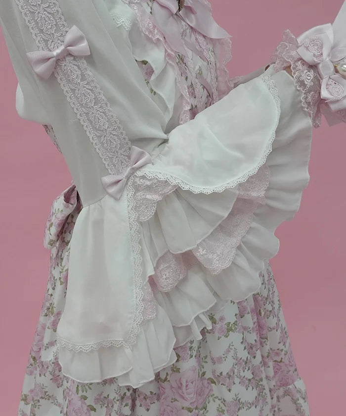 Round Collar Princess Sleeves Blouse