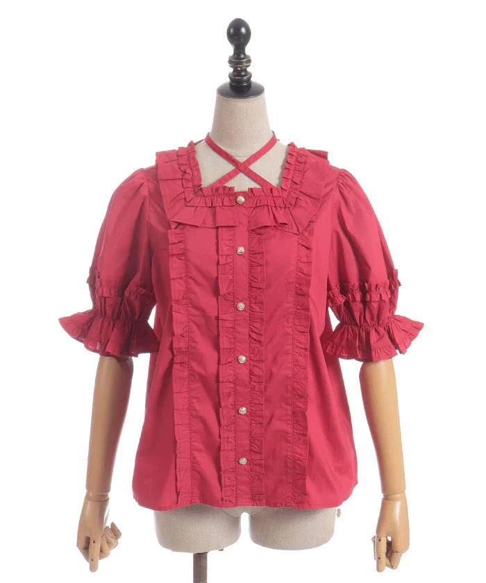 Square Neck Cotton Blouse