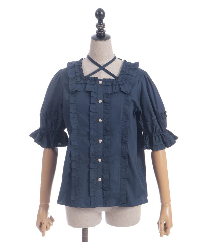 Square Neck Cotton Blouse