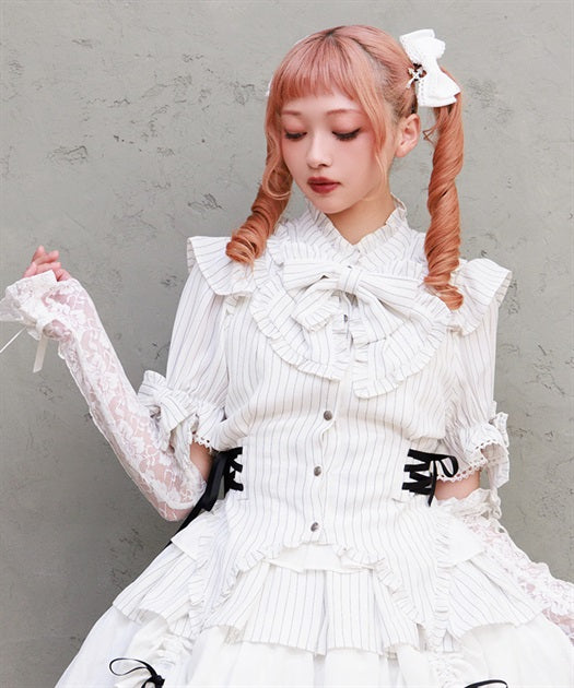 Striped Ribbon Blouse