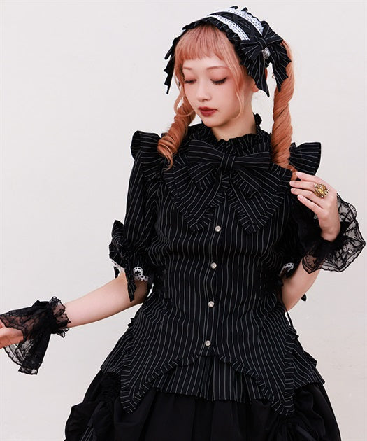 Striped Ribbon Blouse