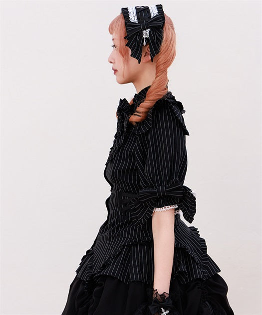 Striped Ribbon Blouse