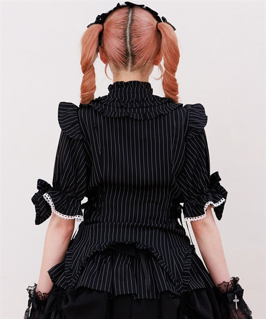 Striped Ribbon Blouse