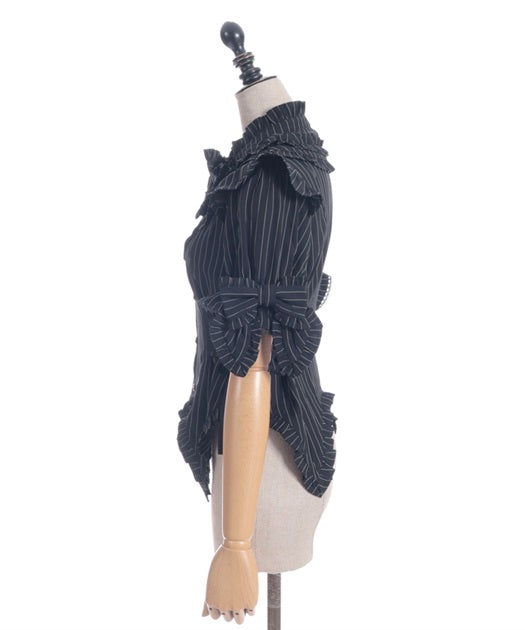 Striped Ribbon Blouse