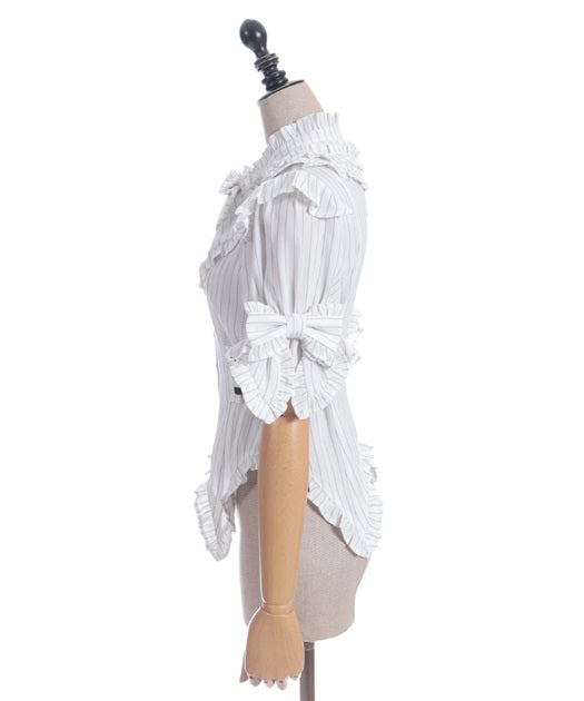 Striped Ribbon Blouse