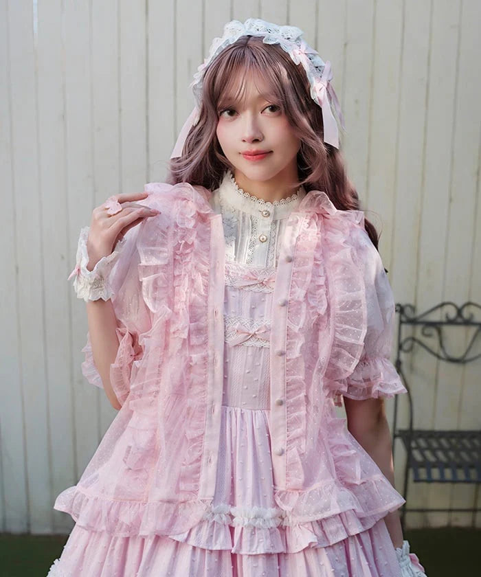 Polka Dot Tulle Blouse