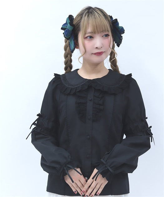 Cotton Lace Round Collar Blouse