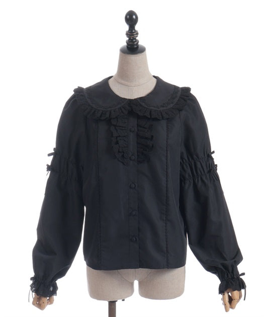 Cotton Lace Round Collar Blouse