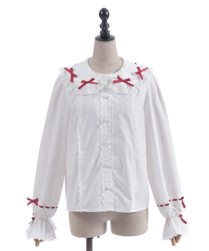 Petit Ribbon Round Collar Blouse