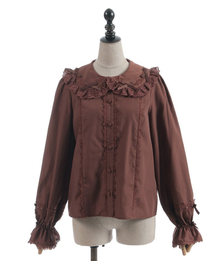 Petit Ribbon Round Collar Blouse