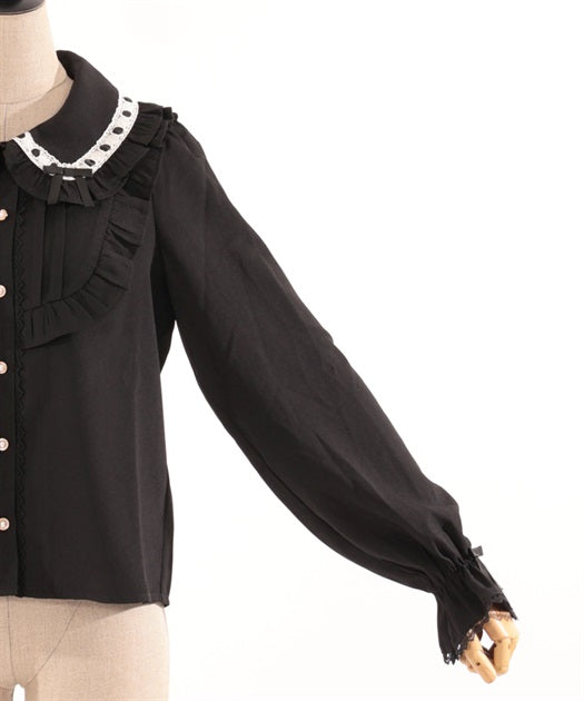 Ladder Lace Collar Blouse