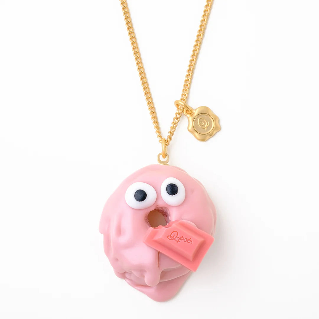 Melty Monster Doughnut Necklace - Pink