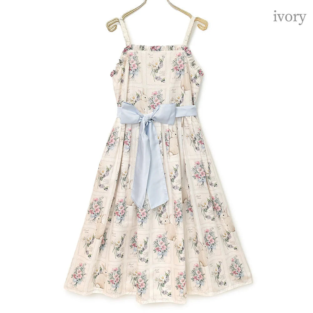 Rabbit Stamp Plus Size Jumperskirt Dress