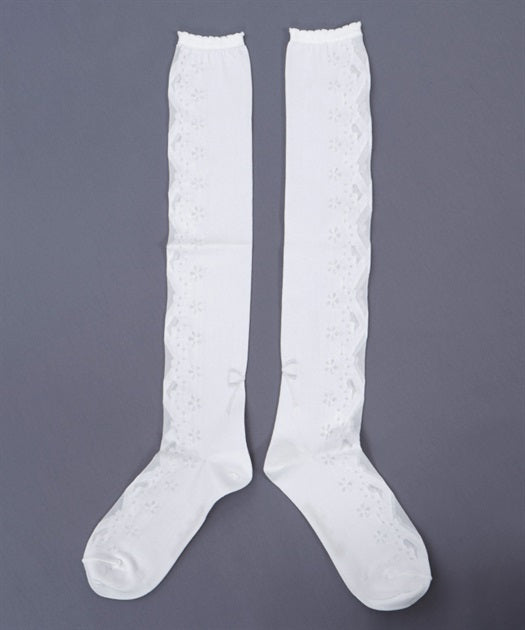 Lace-Up See-Through Over-knee Socks