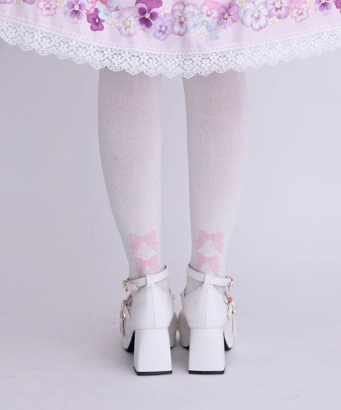 Heart Ribbon Over-the-Knee Socks