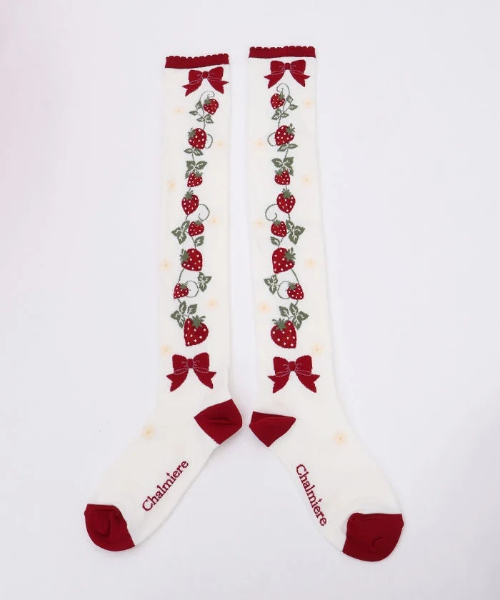 Strawberry Pattern Over-knee Socks