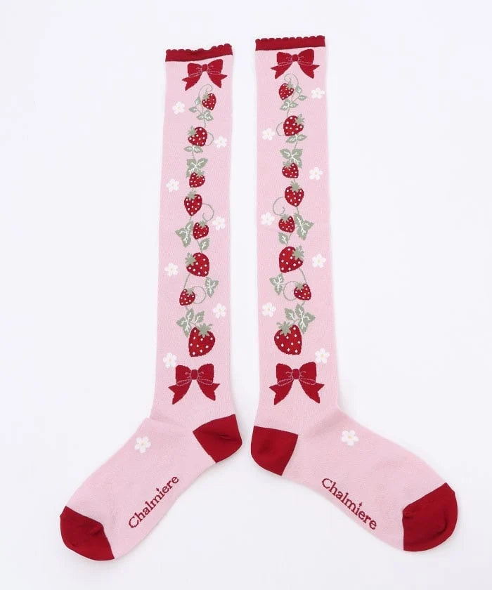 Strawberry Pattern Over-knee Socks