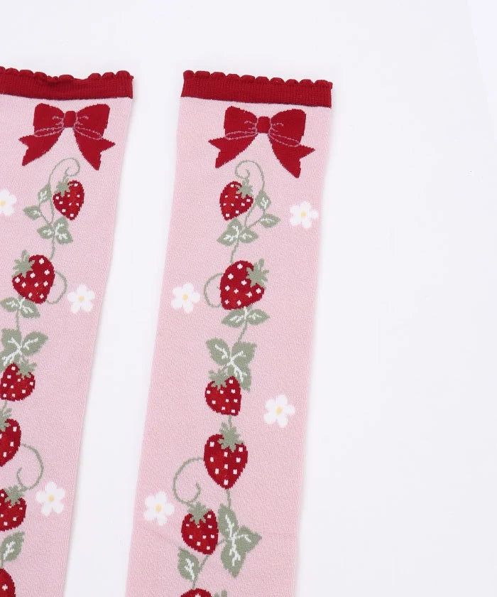 Strawberry Pattern Over-knee Socks