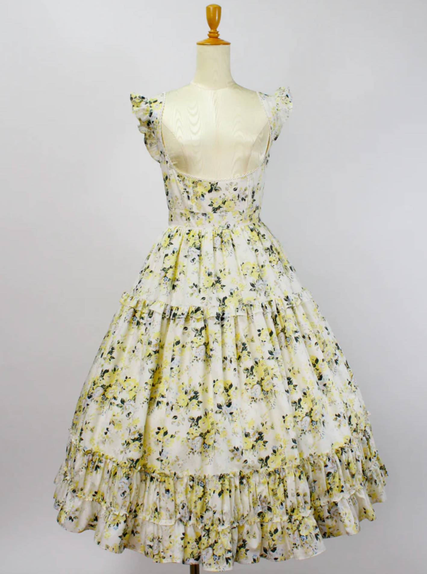 Rococo Bouquet Ruffle Apron Dress