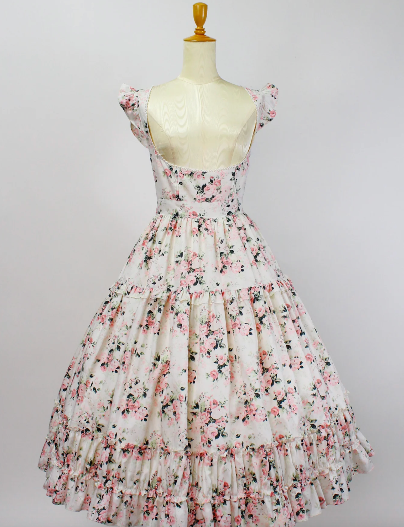 Rococo Bouquet Ruffle Apron Dress