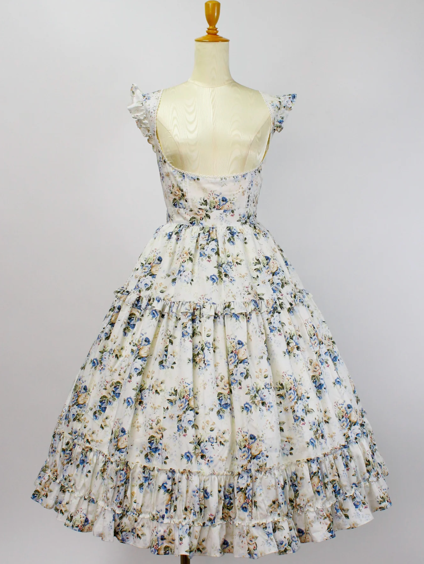 Rococo Bouquet Ruffle Apron Dress