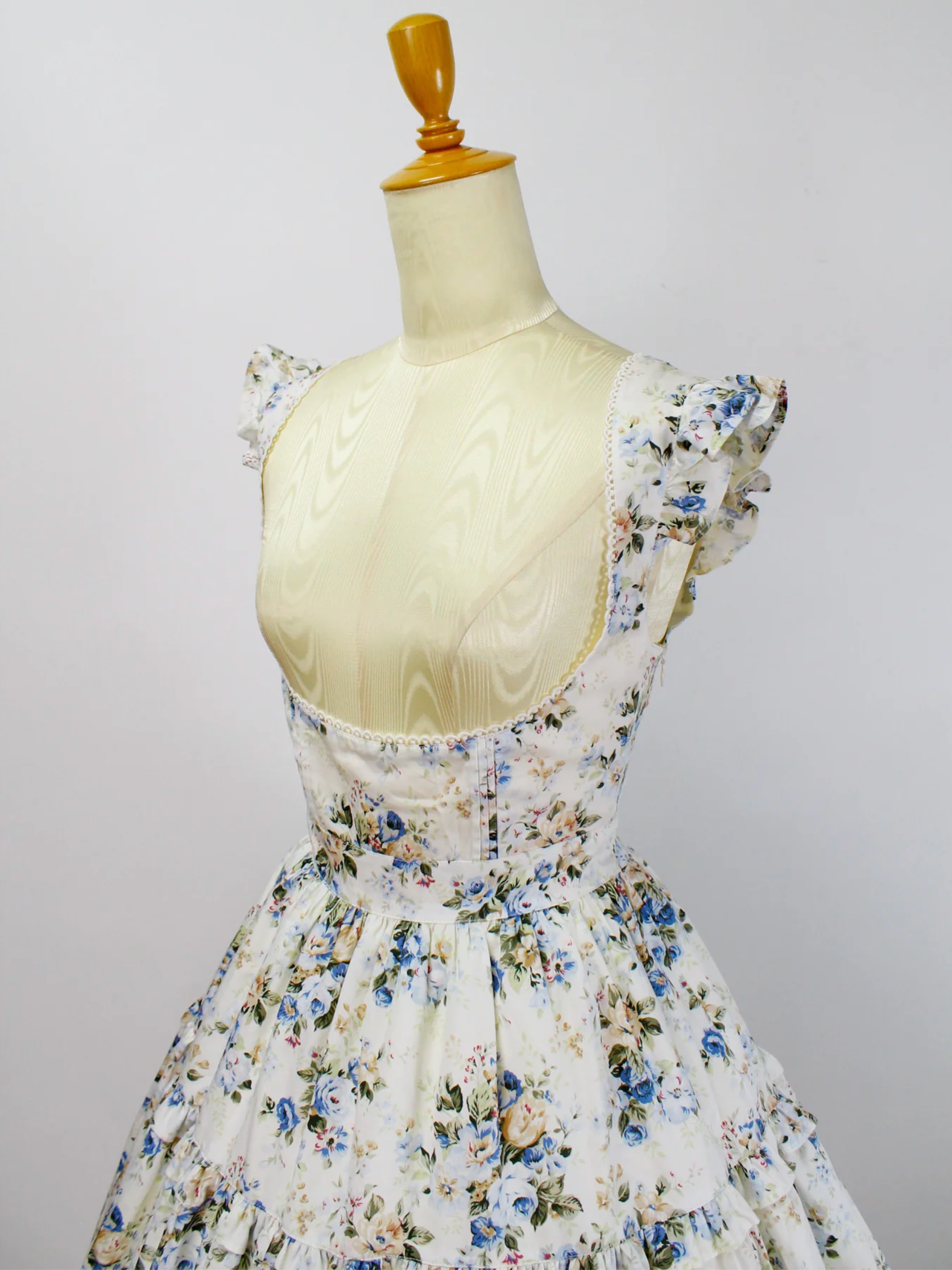 Rococo Bouquet Ruffle Apron Dress