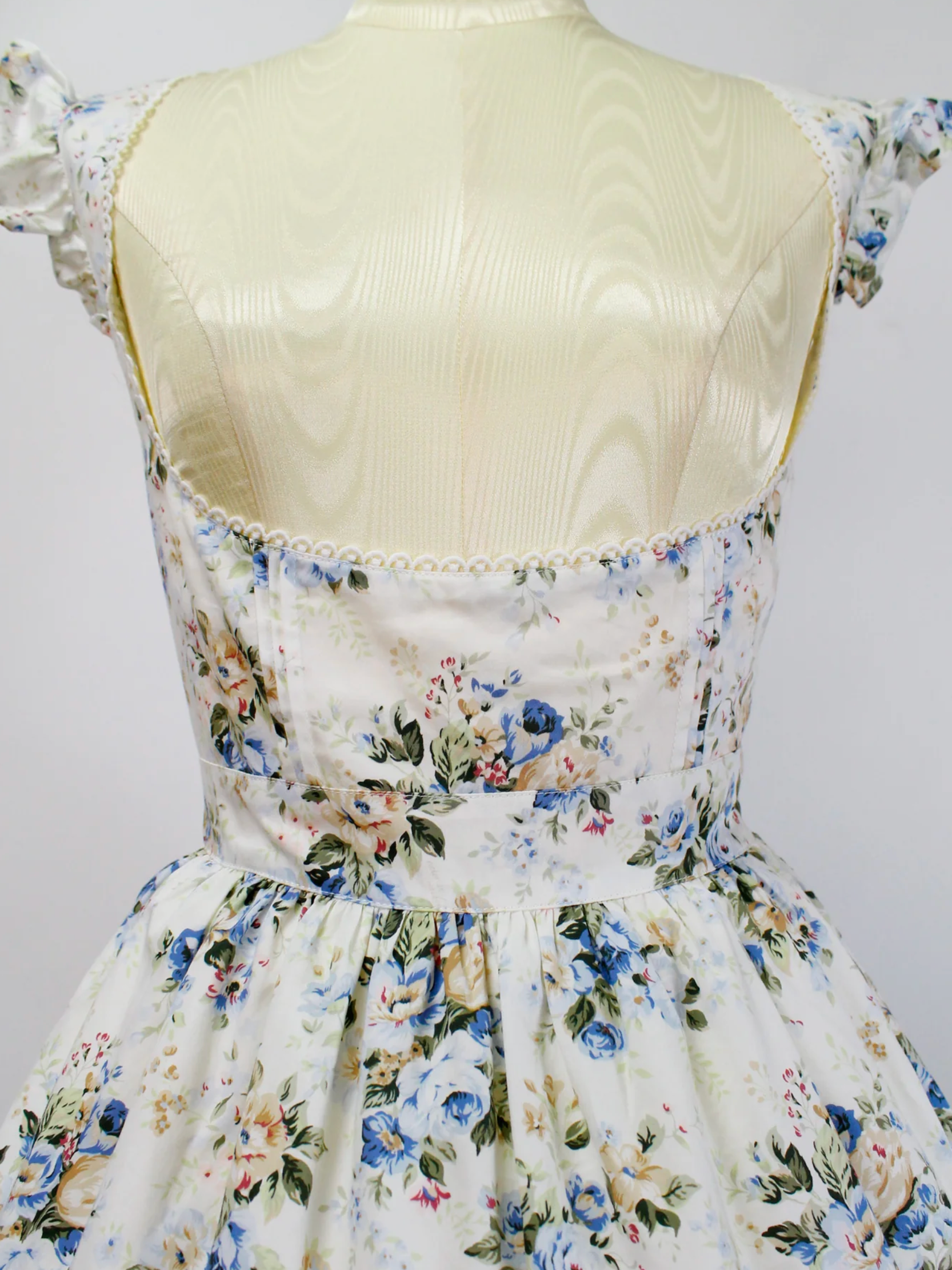 Rococo Bouquet Ruffle Apron Dress