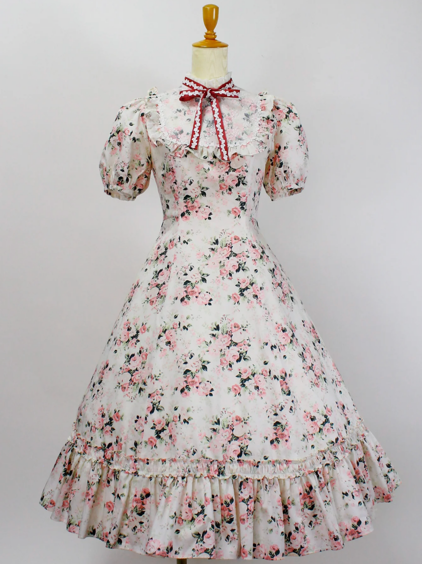 Rococo Bouquet Lace Ruffle Dress