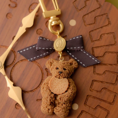 Teddy Bear Mocha Cookie Keychain