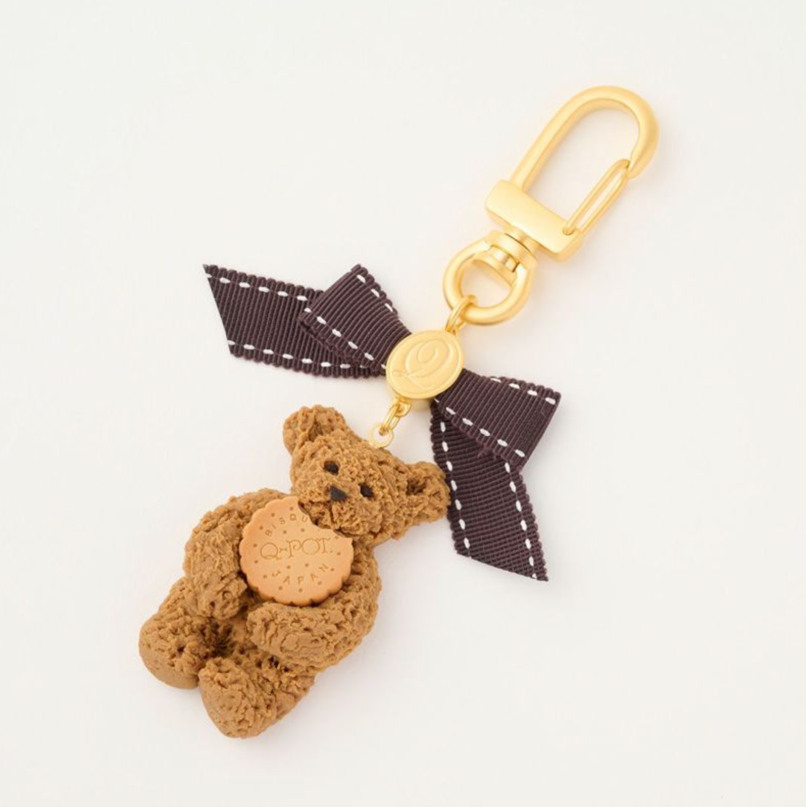 Teddy Bear Mocha Cookie Keychain