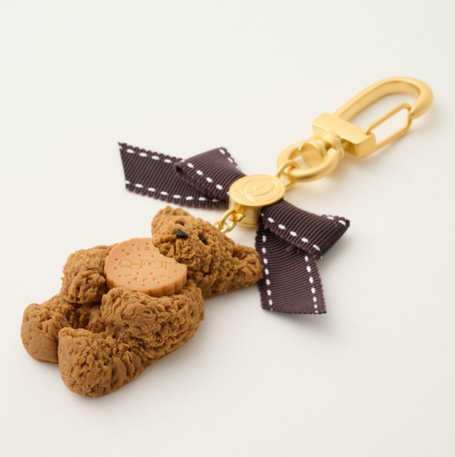 Teddy Bear Mocha Cookie Keychain