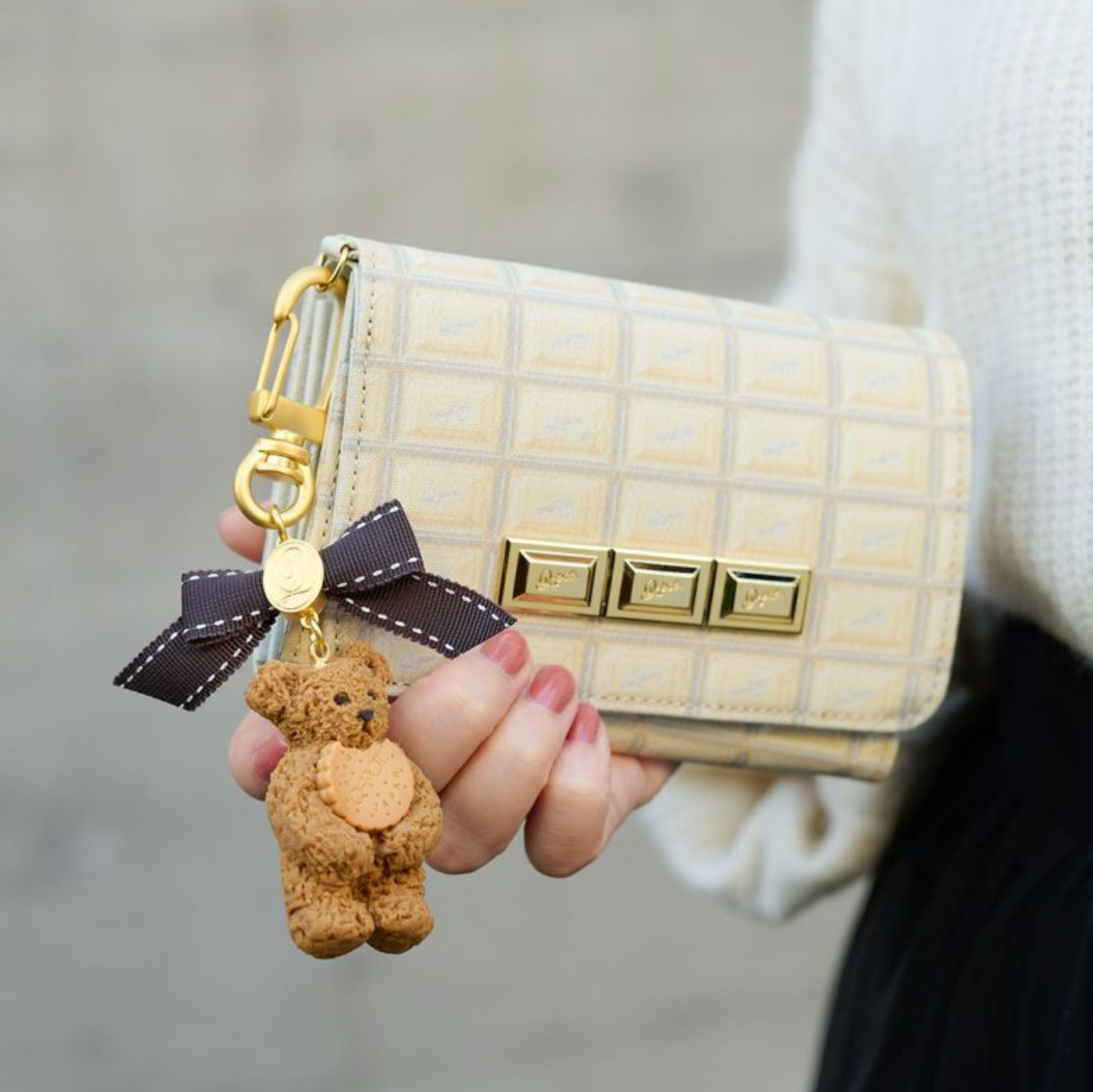 Teddy Bear Mocha Cookie Keychain