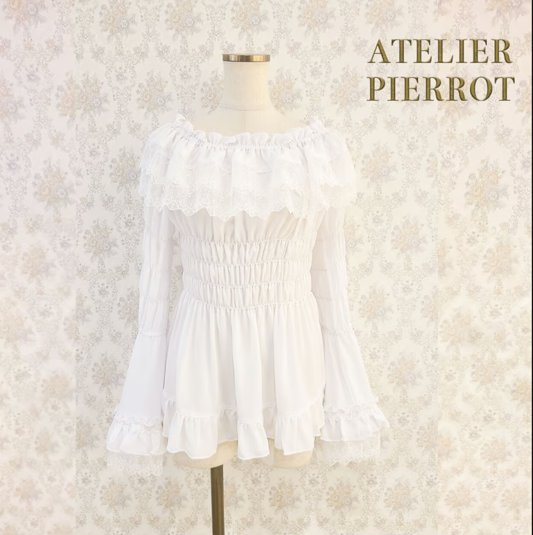 Shirring Princess Sleeve Blouse