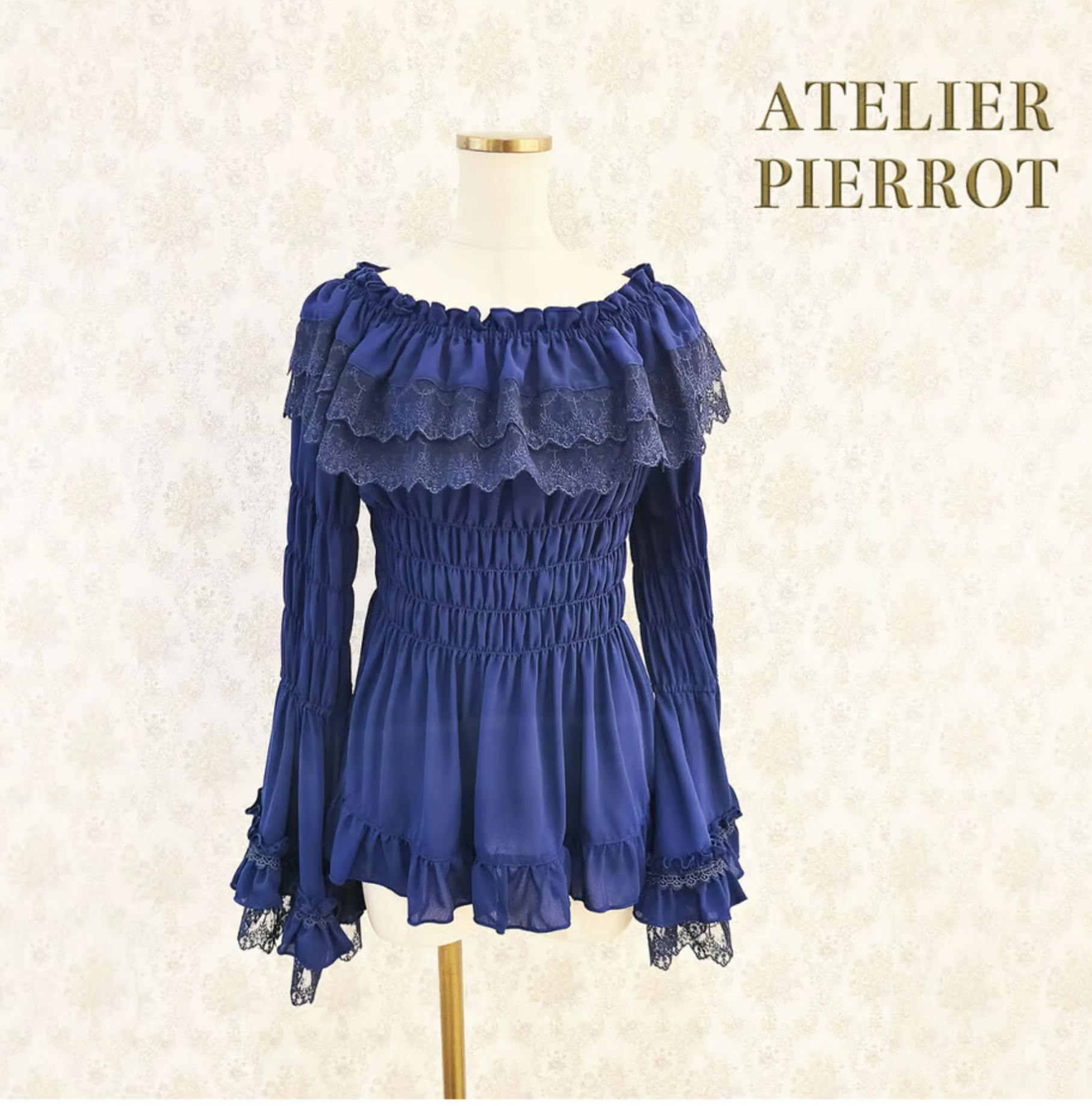 Shirring Princess Sleeve Blouse