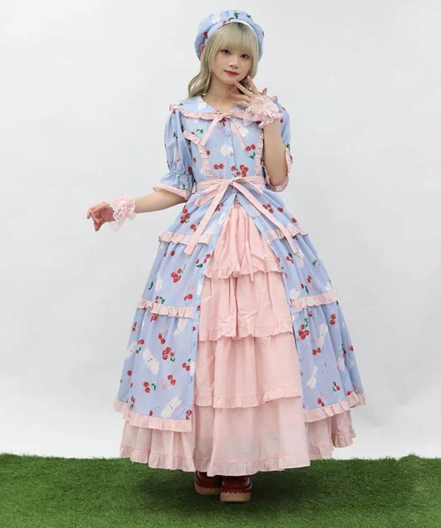 Cherry Bunny Pattern Dress