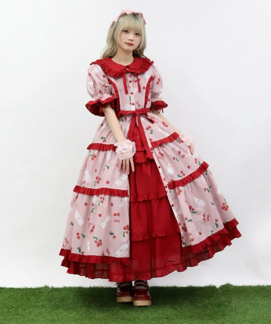 Cherry Bunny Pattern Dress
